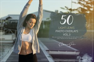 50个漏光照片叠层背景素材v3 50 Light Leaks Photo Overlays – Vol. 3