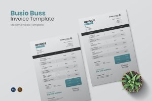 商业发货清单发票设计模板 Busio Business Invoice
