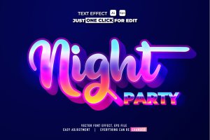 全息彩色矢量文本/文字效果样式素材v50 Text Effect Vol 50
