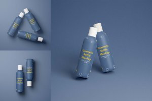 化妆品瓶包装设计样机 Cosmetic Bottle Mockup