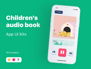 设计森林下午茶：儿童有声读物App UI套件