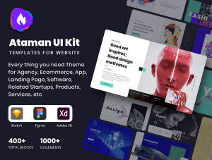 设计森林下午茶：多用途Web网站模板UI Kit
