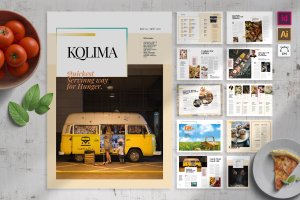 特色美食杂志画册设计 Kqlima | Magazine Template