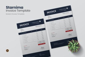 工作室发货清单发票设计模板 Starnima Studio Invoice