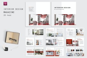 方形尺寸室内设计杂志画册模板 Square Interior Design Magazine