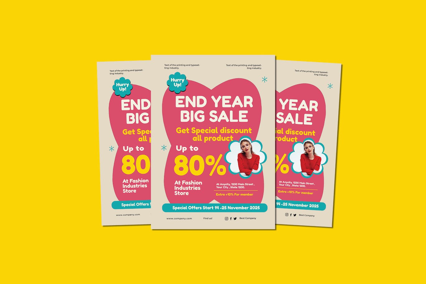 年终大甩卖海报PSD素材 End Year Big Sale Flyer