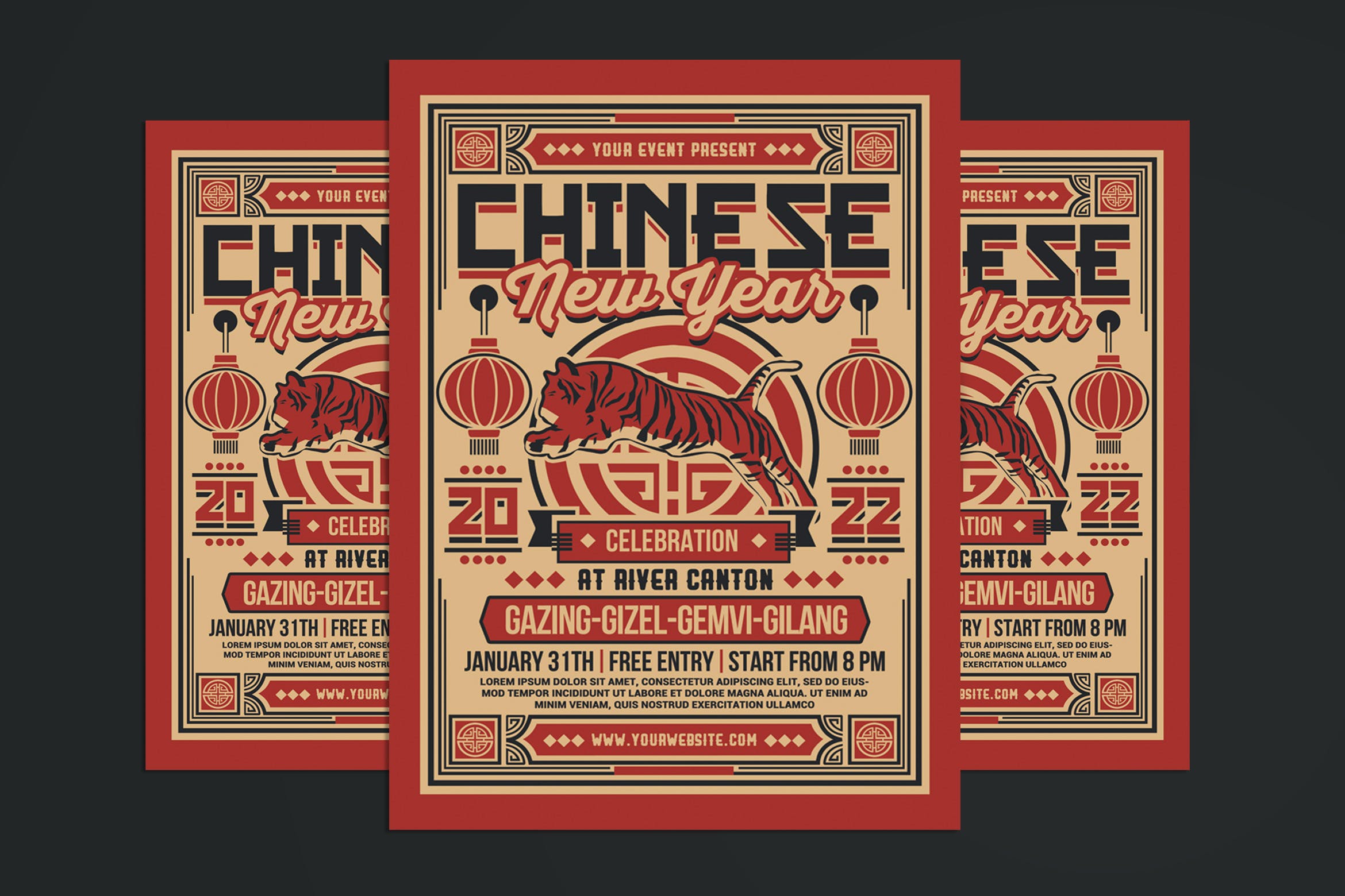 2023中国新年庆祝活动海报素材 Chinese New Year Celebration