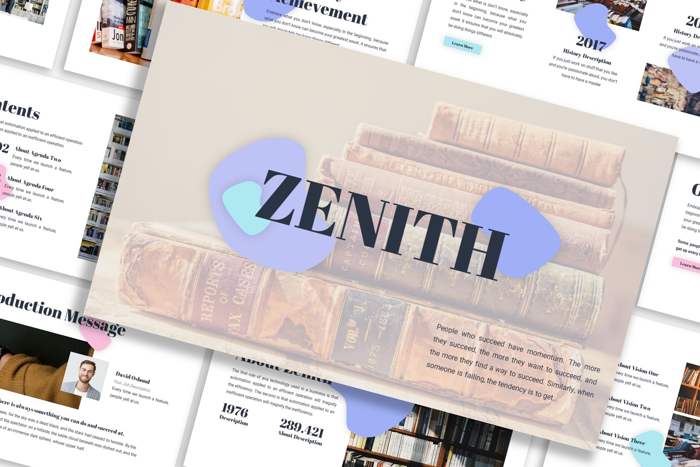 图书书籍ppt幻灯片模板 Zenith – Business Template Prensentation