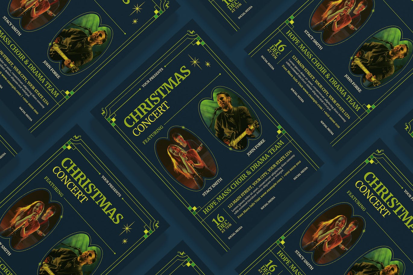 圣诞音乐会海报设计 Christmas Concert Flyer Template