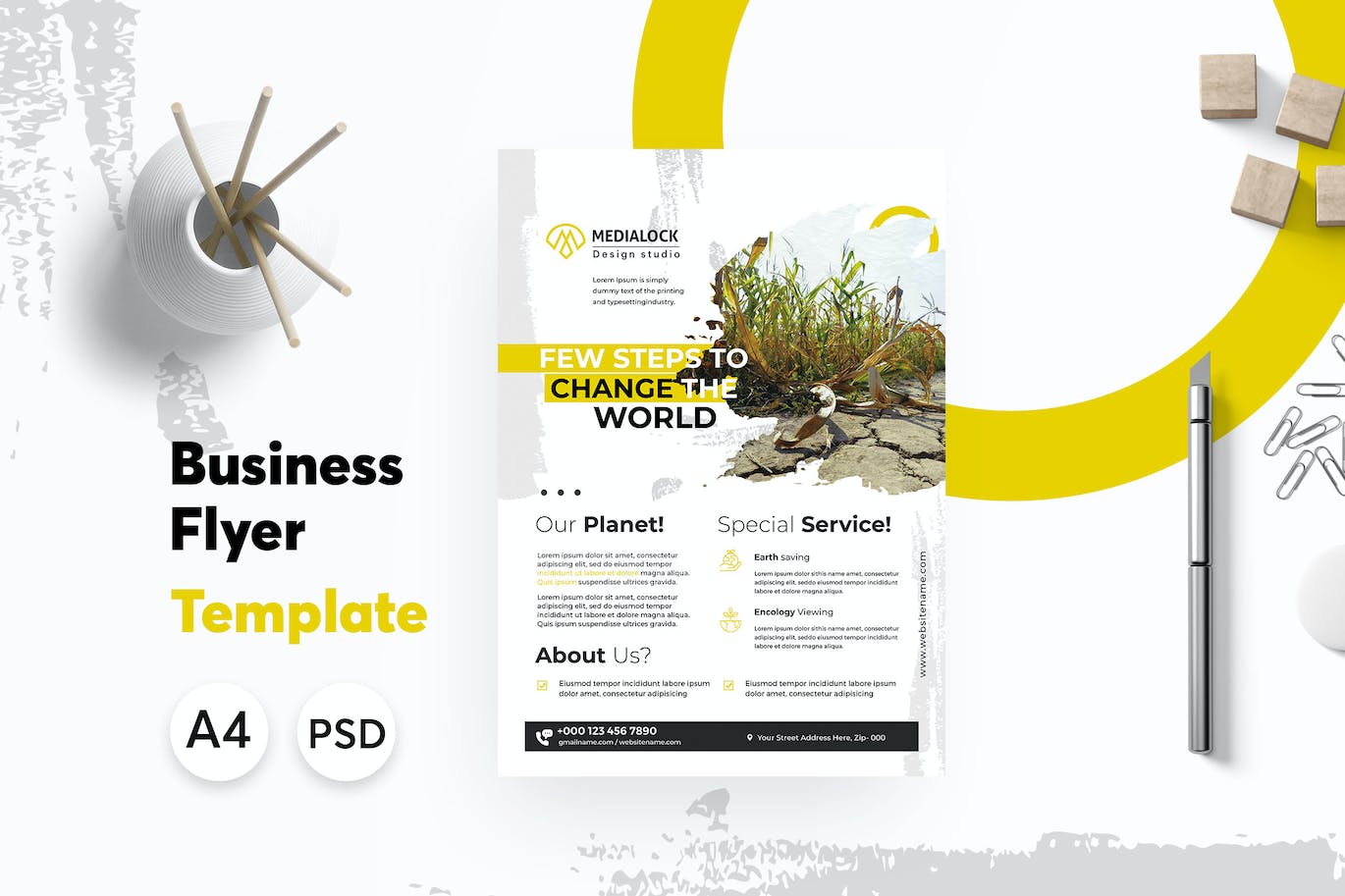 企业推广传单PSD素材 Corporate Flyer Template