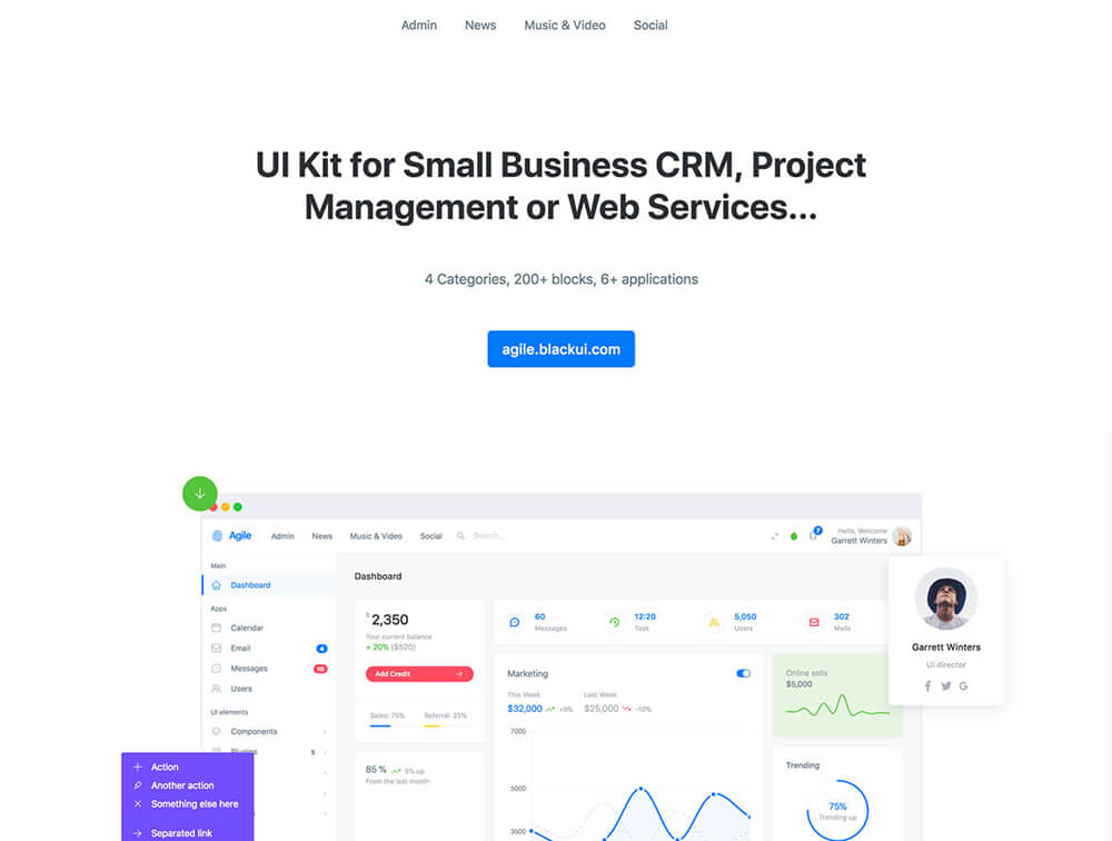 设计森林下午茶：用于管理仪表盘和Web服务的响应式Bootstrap UI套件