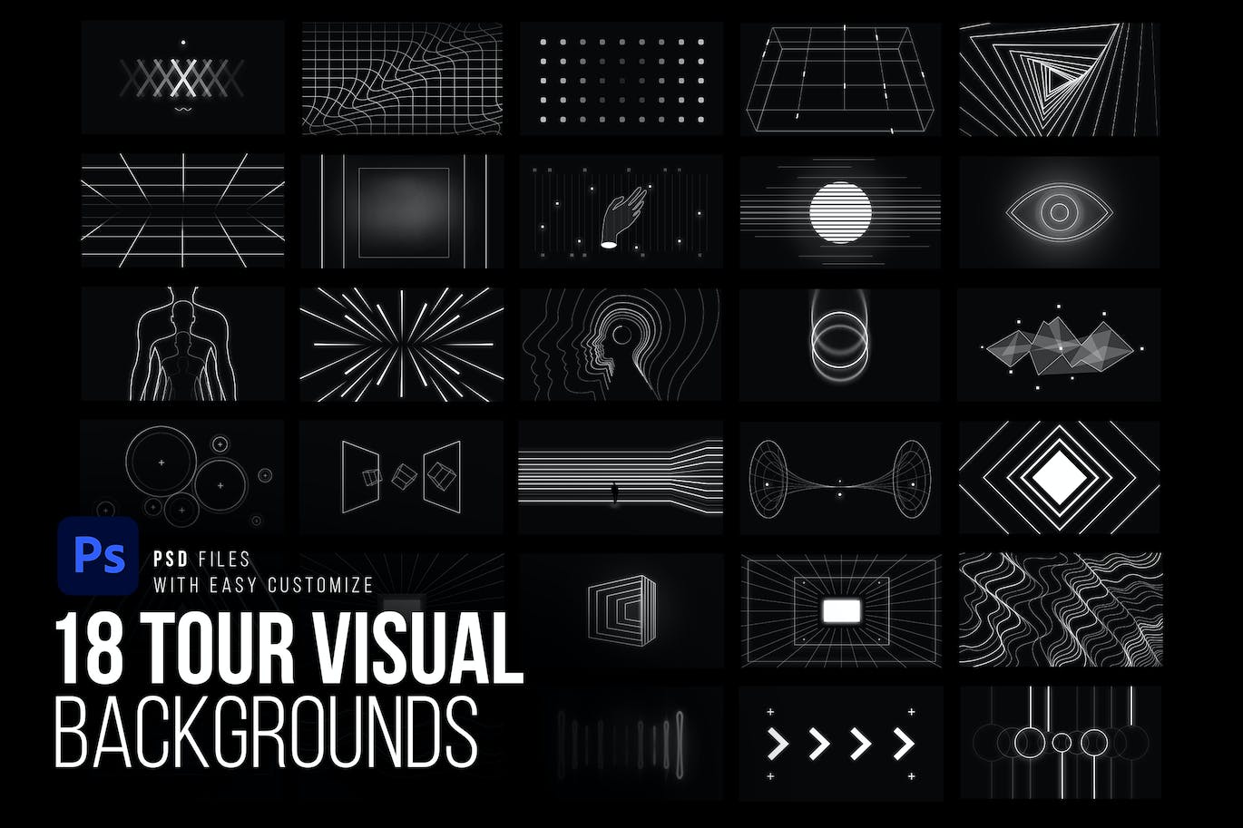 音乐DJ视觉背景 Tour Visual Backgrounds
