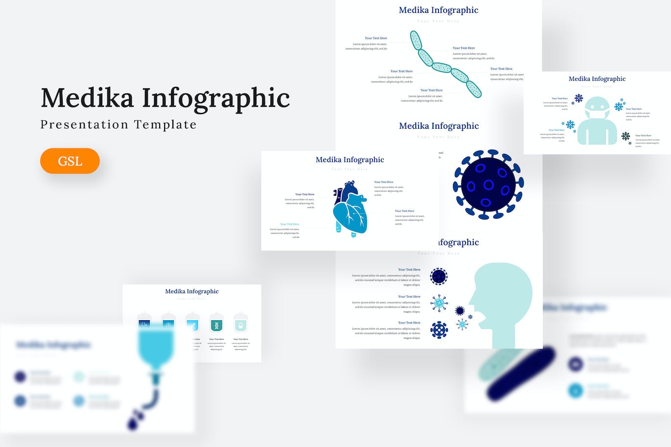 医疗信息图表Google幻灯片设计模板 Medika Infographic – Google Slides Template