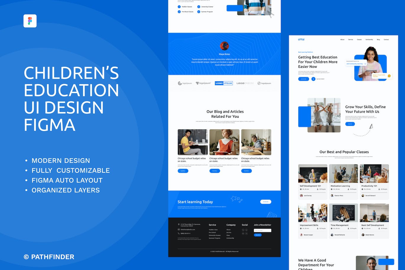儿童教育网站着陆页设计Figma模板 Children’s Education – Children’s Education Figma