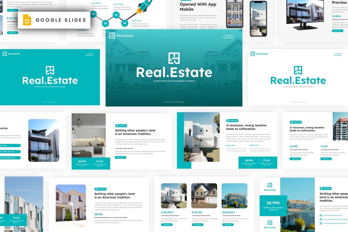 房地产业务Google幻灯片模板下载 Real Estate Google Slides Template