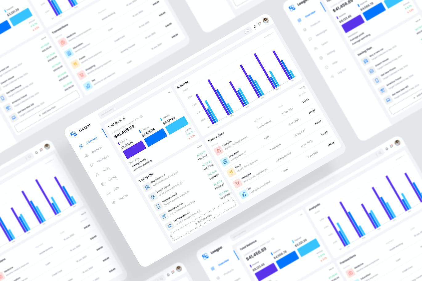 资金管理仪表盘 UI 套件 Money Management Dashboard UI Kit