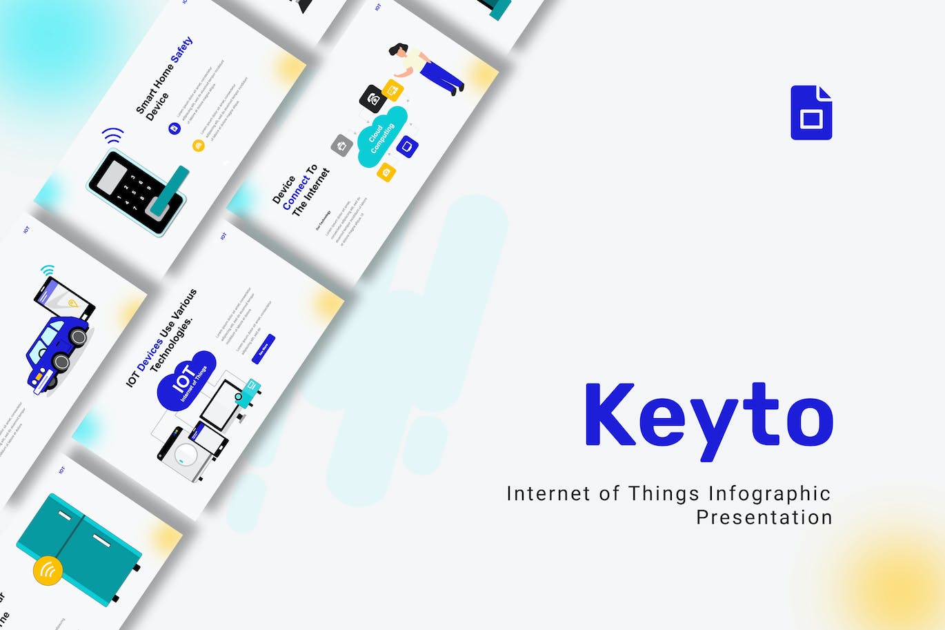 物联网信息图表谷歌幻灯片素材 Internet of Things Infographic Google Slides