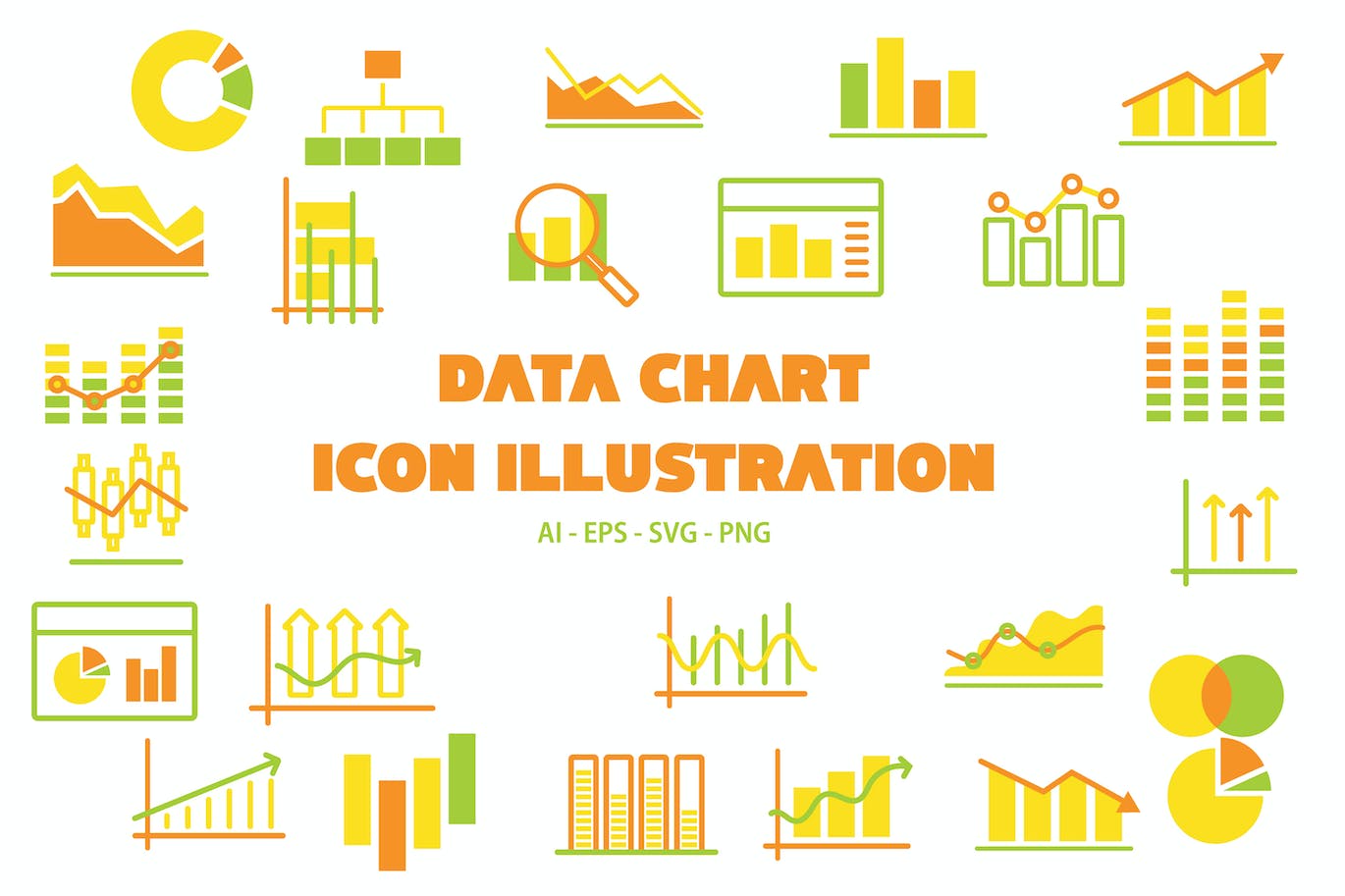 数据图表图标说明矢量图形素材 Data Chart Icon Illustration