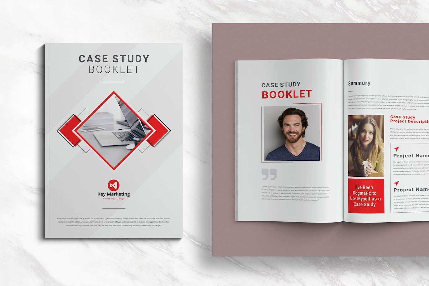 案例研究杂志宣传册模板 Case Study Template