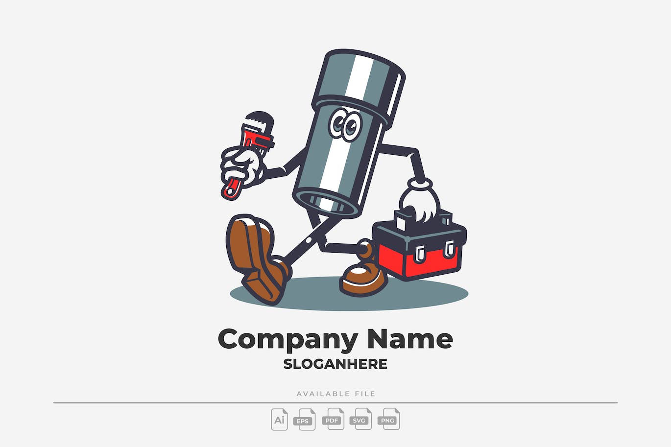 水管工标志设计模板 Plumber Logo
