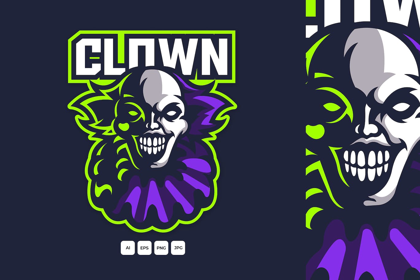 小丑电子竞技标志 Clown Esport Logo