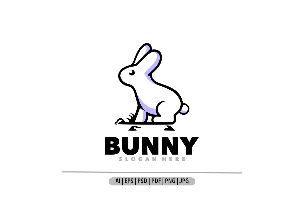 兔子标志Logo设计模板 Bunny Logo