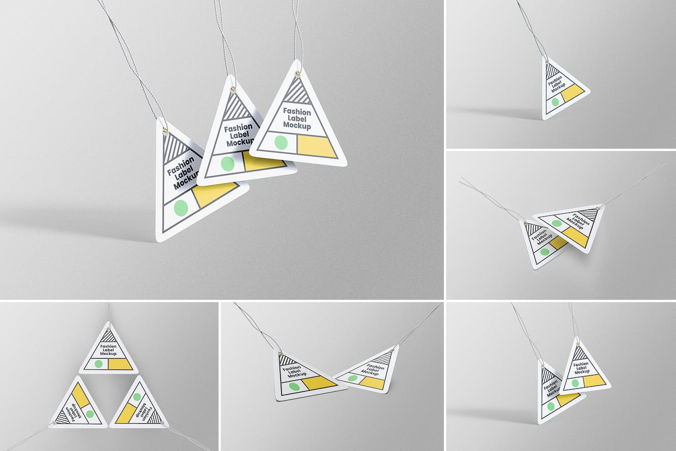 三角形标签 PSD 样机 Triangle Label Tag PSD Mockups