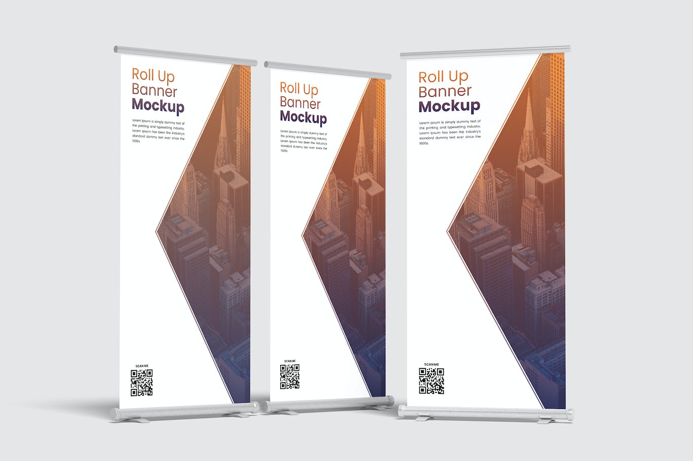易拉宝/X展架横幅展架样机 Stand Banner Mockup