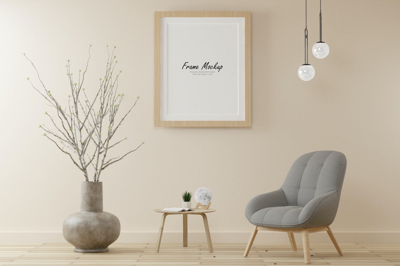 木质相框图片样机 Frame Picture Mockup