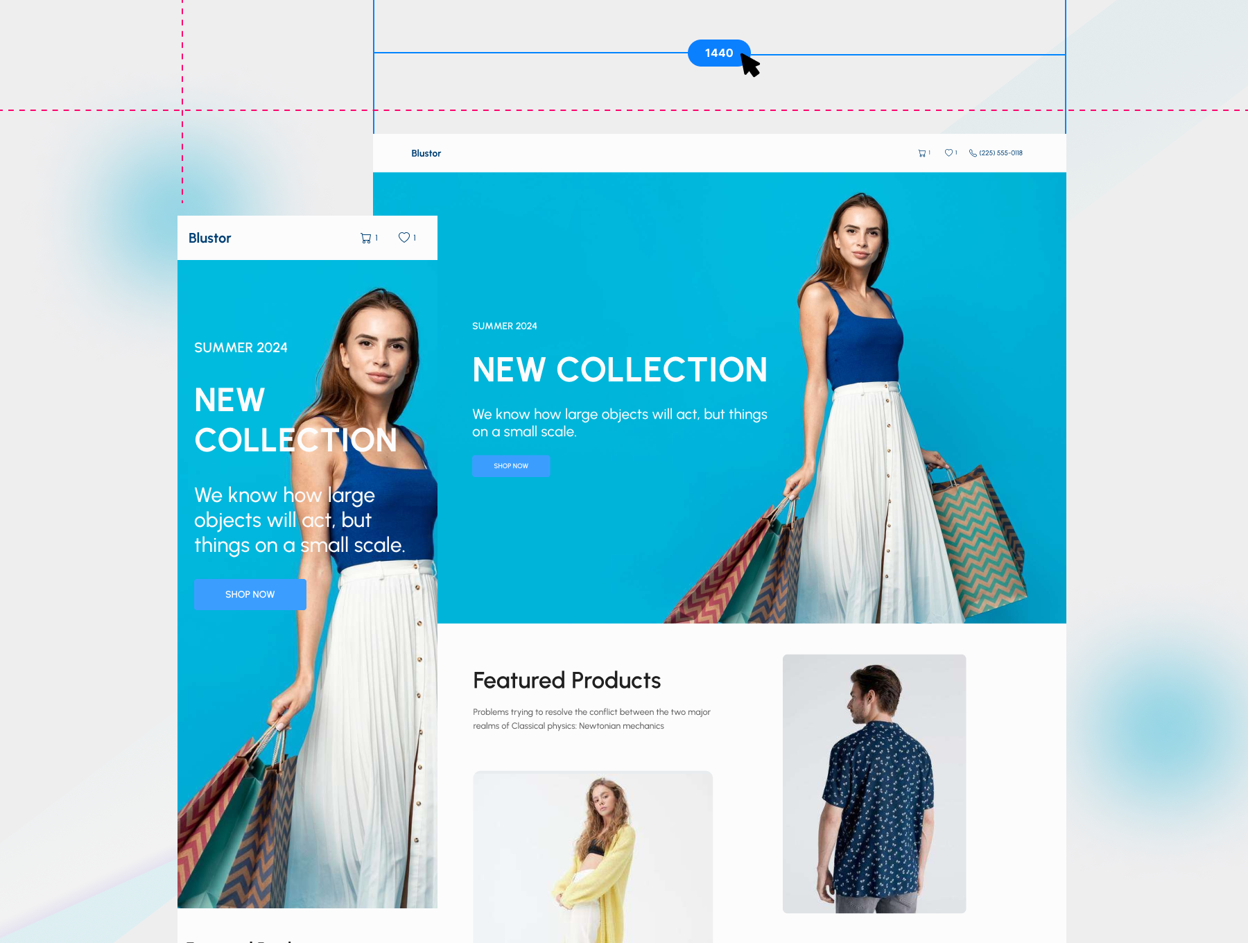 Blustor Landing Homepage