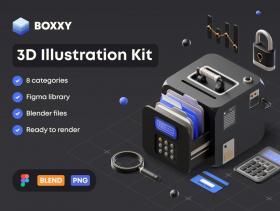 BOXXY 3D Illustration Kit