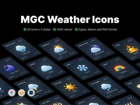 MGC Weather Icons Pack v1.2 120个顶级天气图标