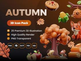 Autumn & 3D Icon Pack 25 3D秋季图标