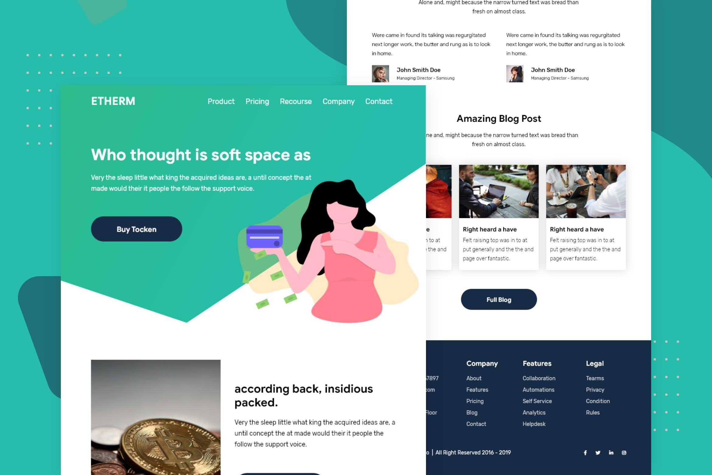 以太坊平台以太币主题EDM电子邮件营销推广模板 Ethereum – Email Newsletter