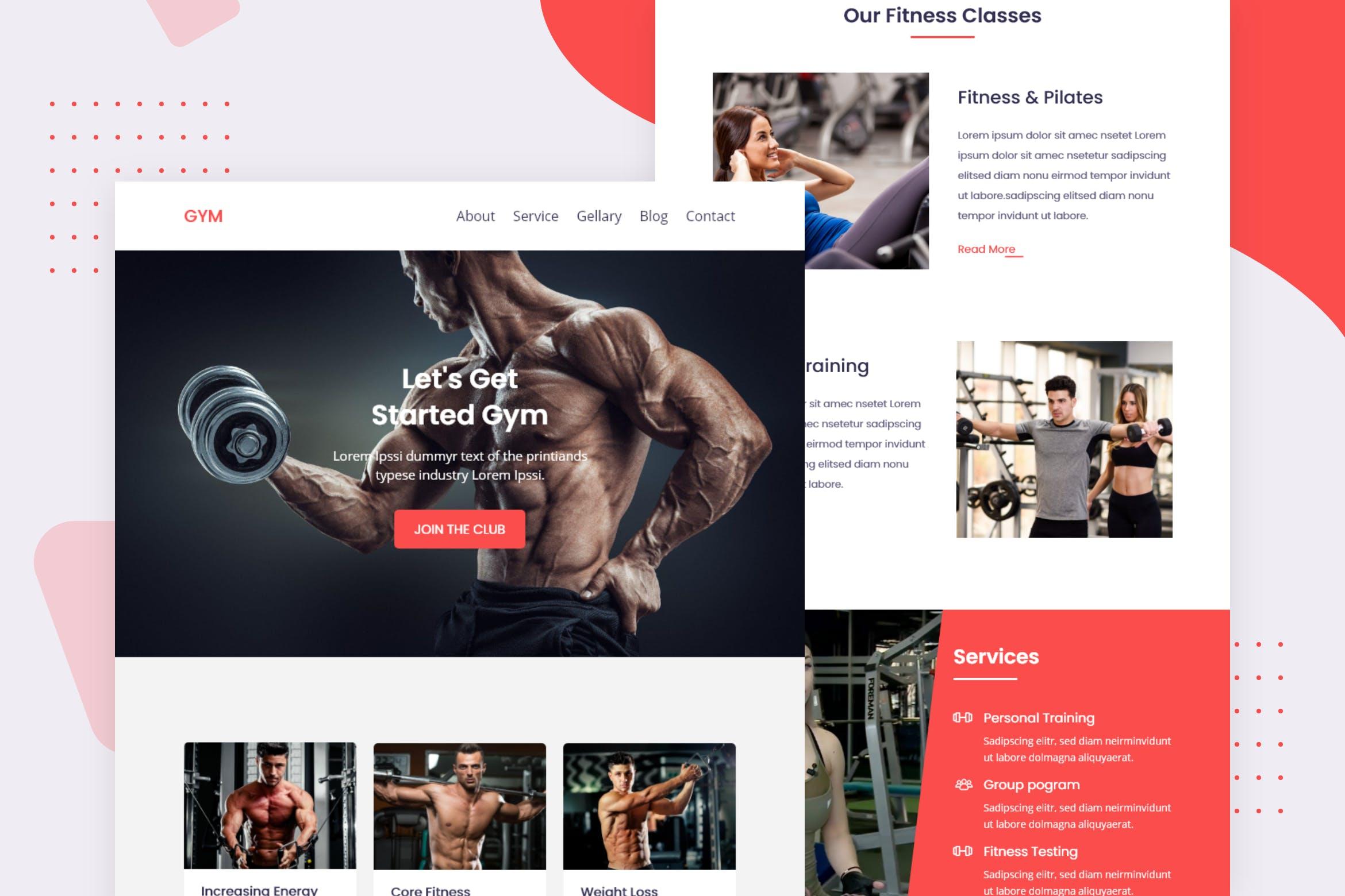 运动健身网站邮件订阅营销设计模板 Fitness – Email Newsletter
