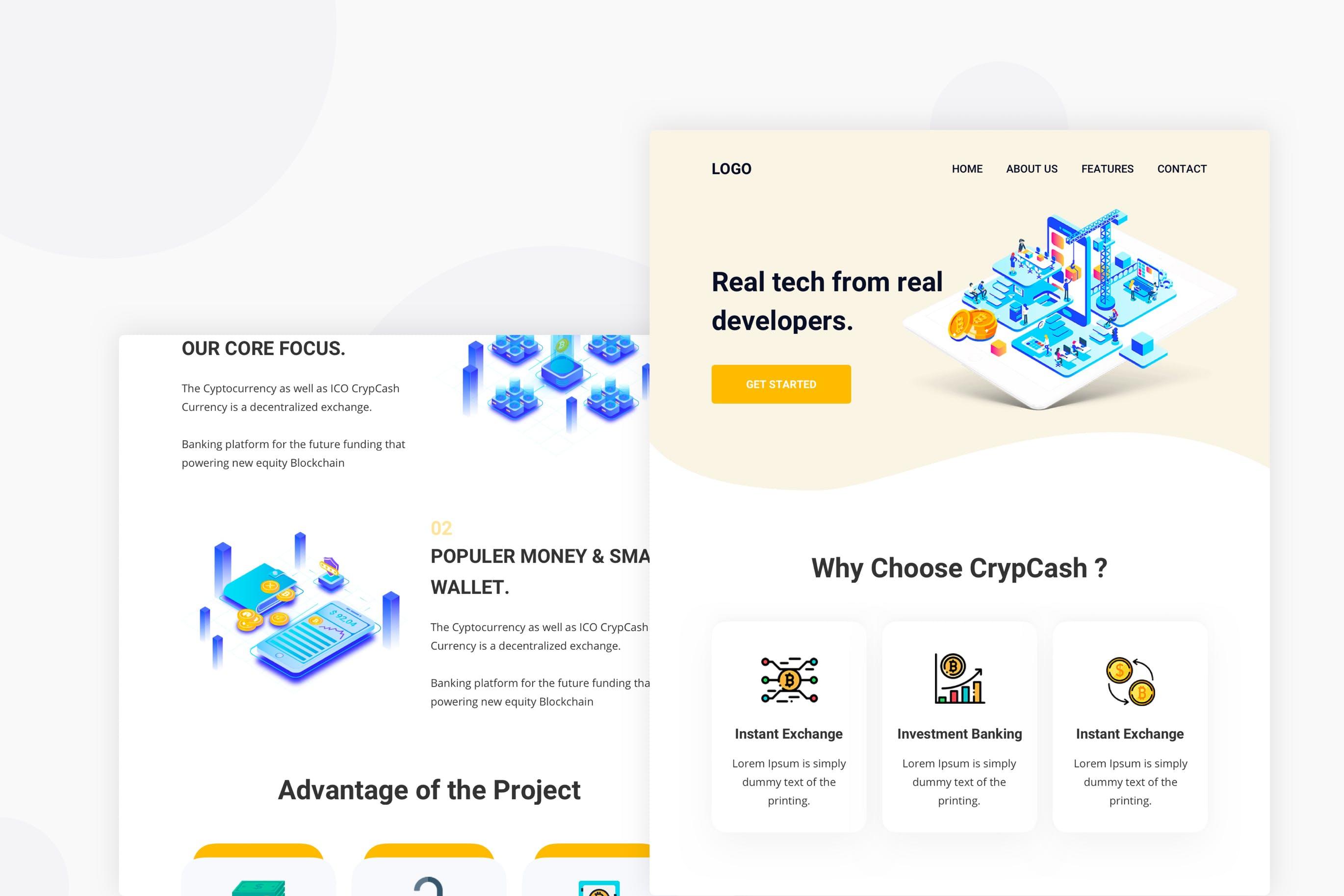 加密货币邮件订阅推广设计模板 Cryptocurrency – Email Newsletter