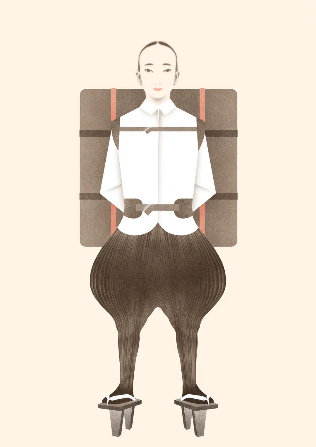 Keiji Yano日式风格插画设计作品