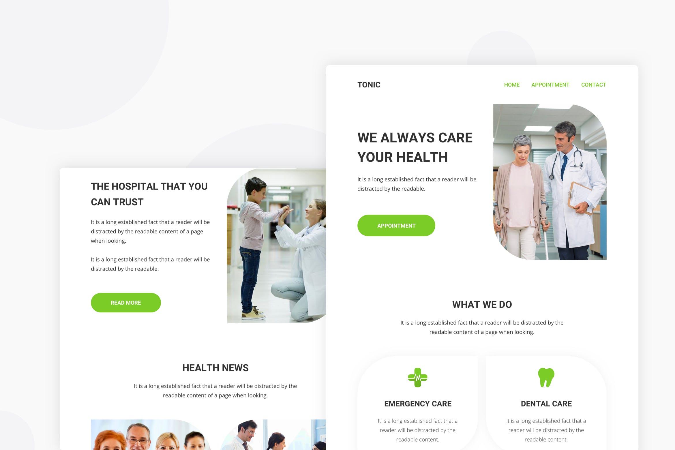 医院医疗机构EDM推广邮件设计模板 Medical – Email Newsletter