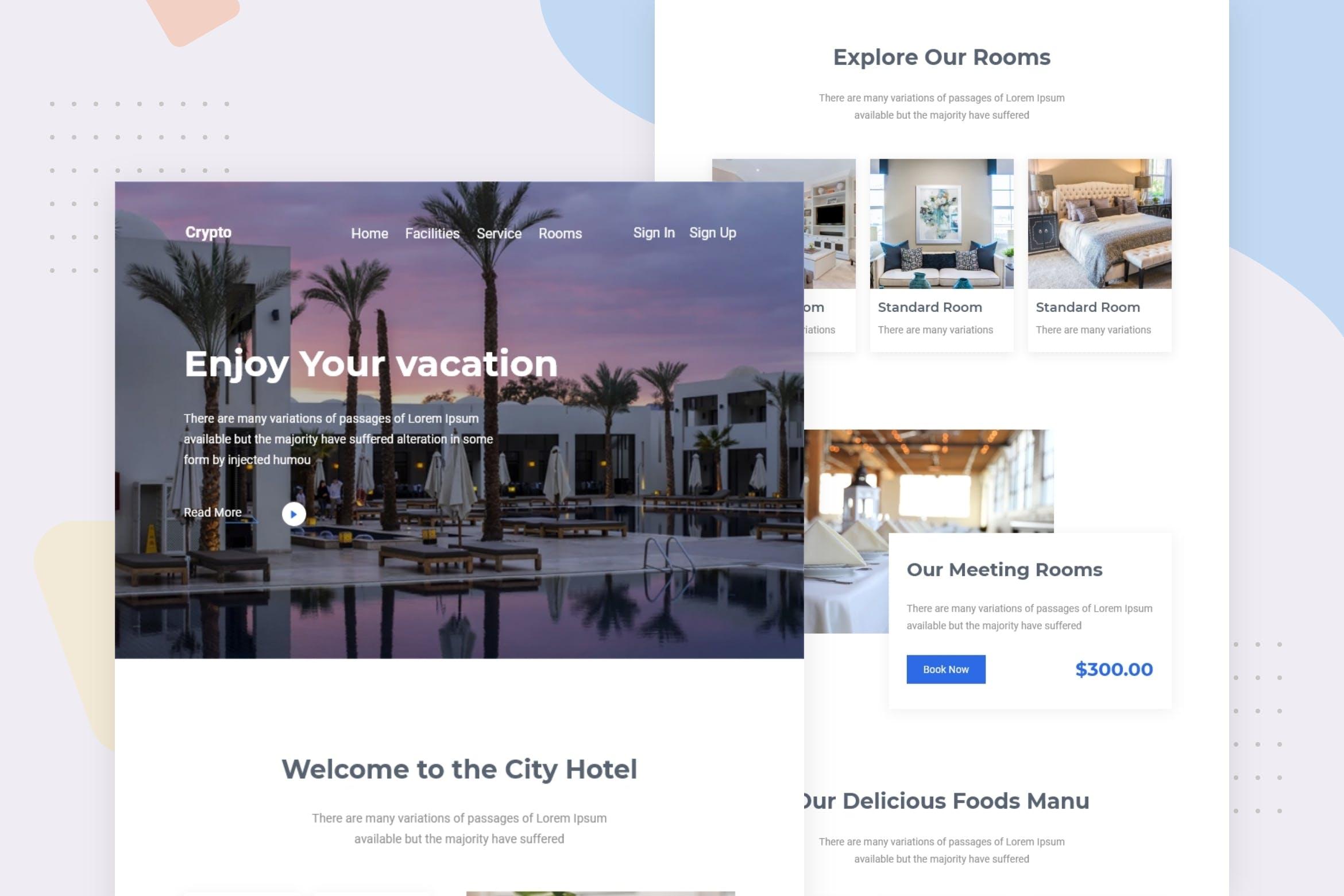 度假酒店EDM推广邮件模板 Hotel Resort – Email Newsletter