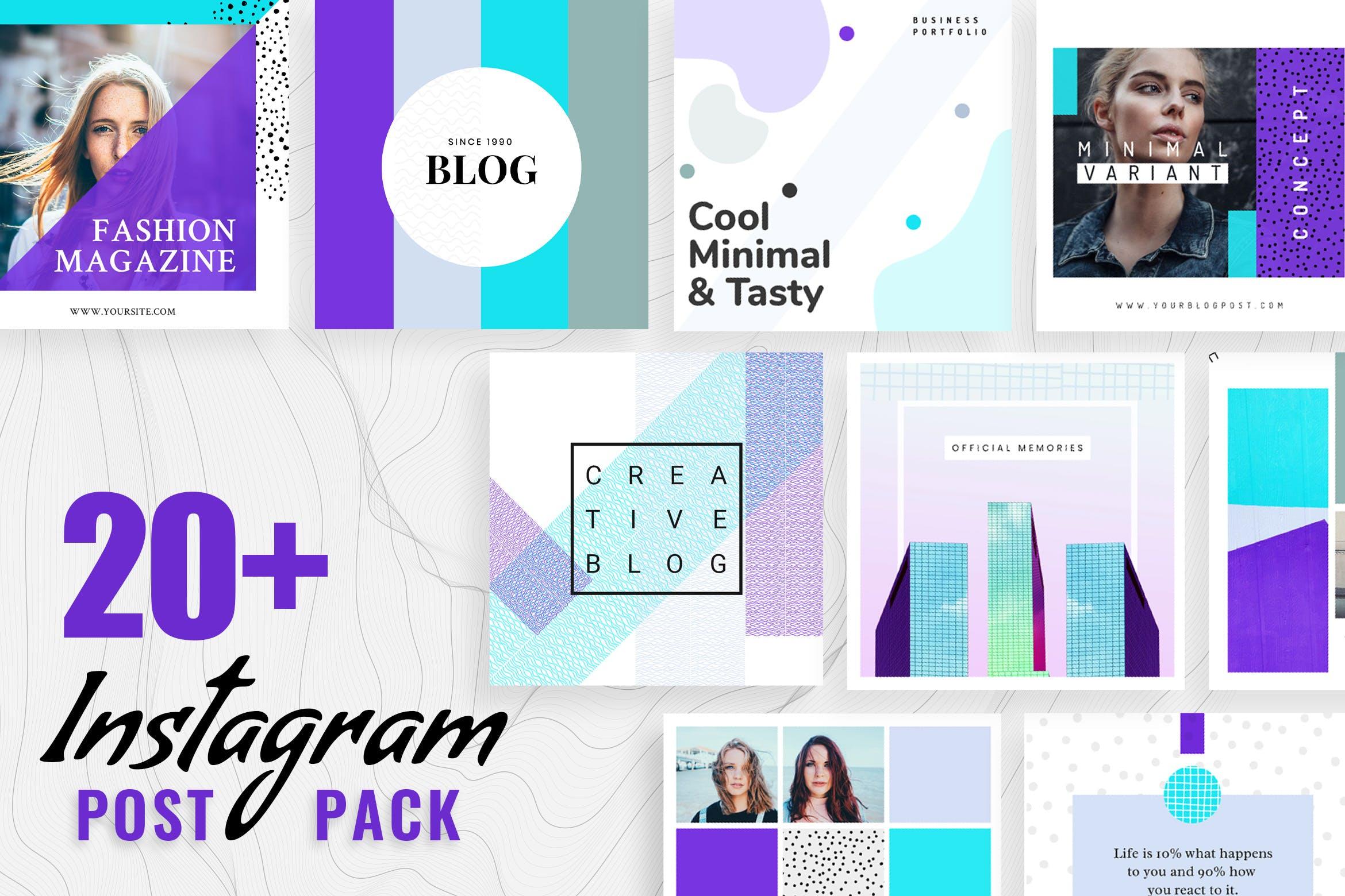 现代生活方式社交媒体故事分享Instagram帖子模板 Modern Instagram Post Template
