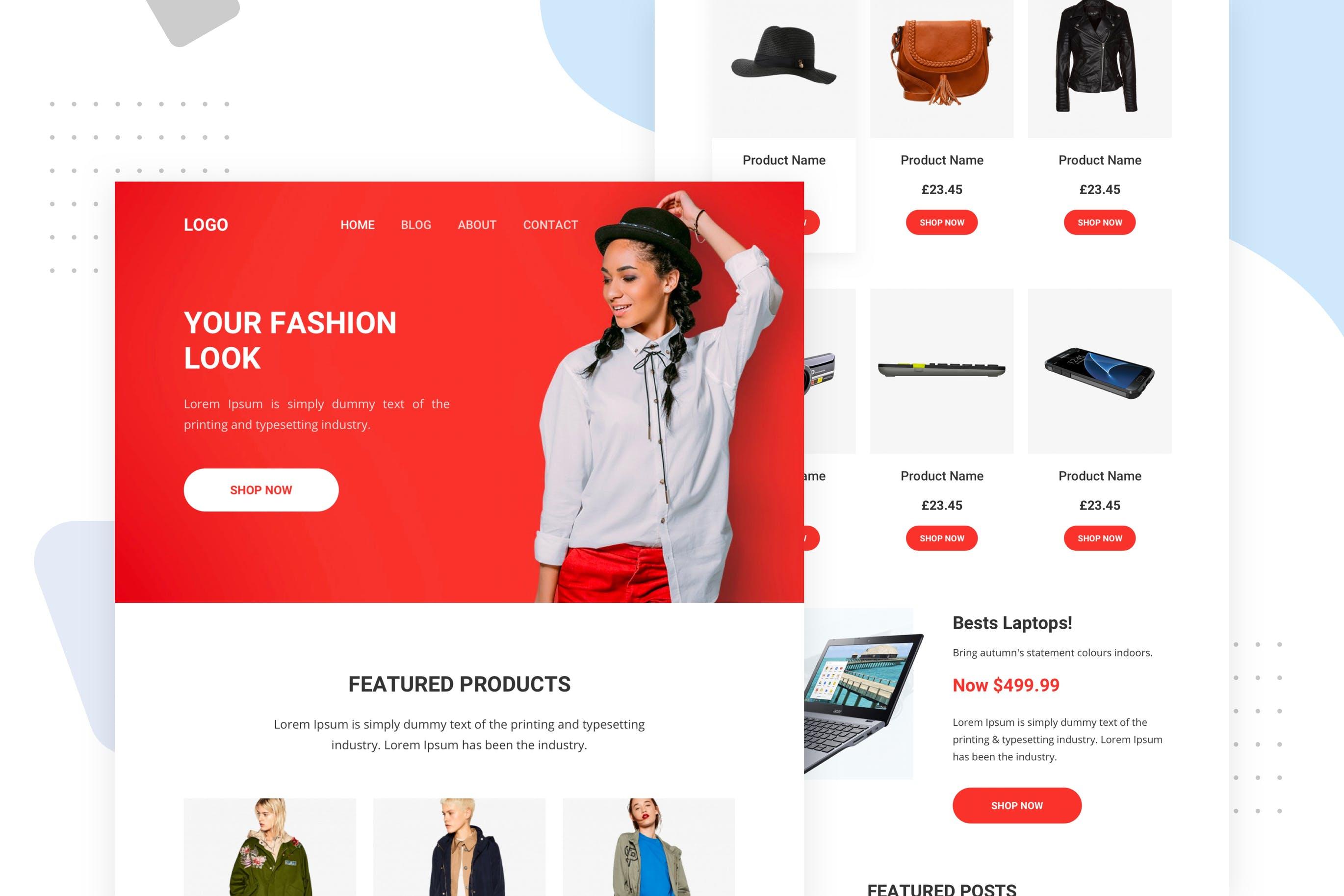 电子商务网站邮件订阅设计模板 Retail Sale – Email Newsletter