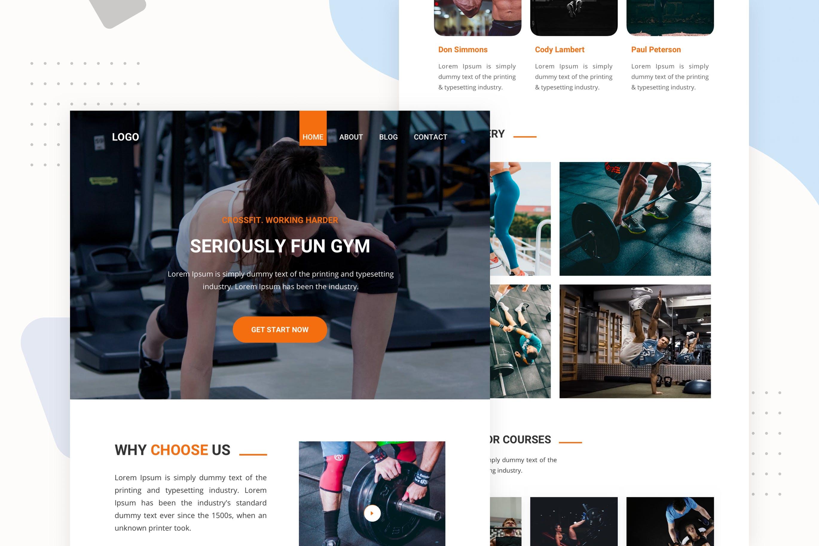 健身房运动网站EDM邮件模板下载 Fitness Banner – Email Newsletter