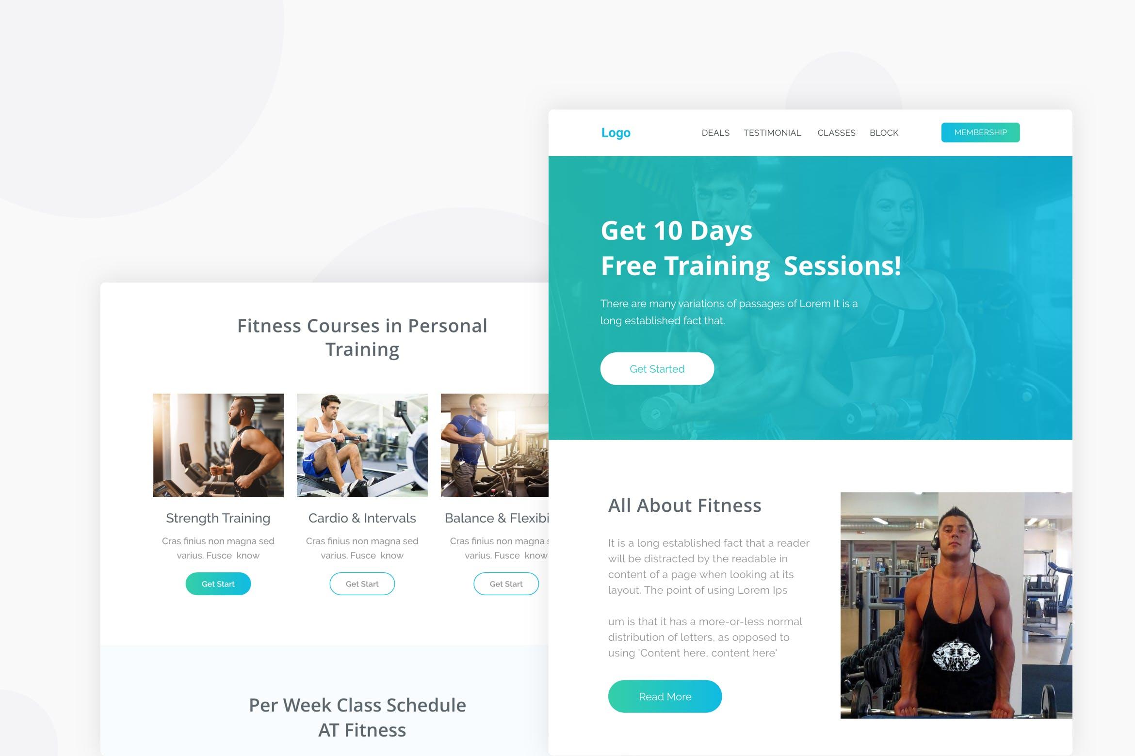 健身培训中心EDM邮件模板下载 Fitness – Email Newsletter