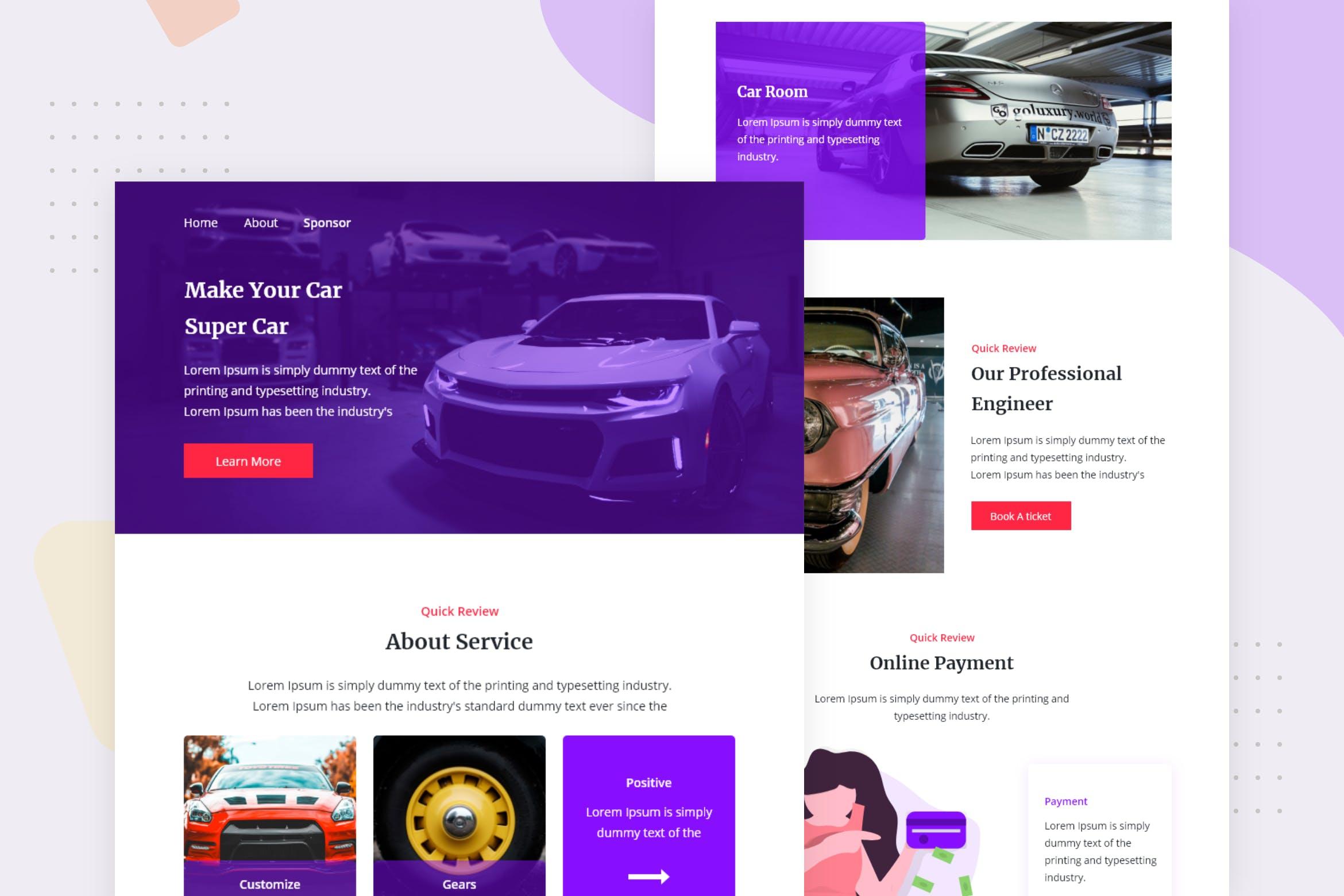 汽车品牌网站电子邮件订阅推广设计模板 Automotive – Email Newsletter