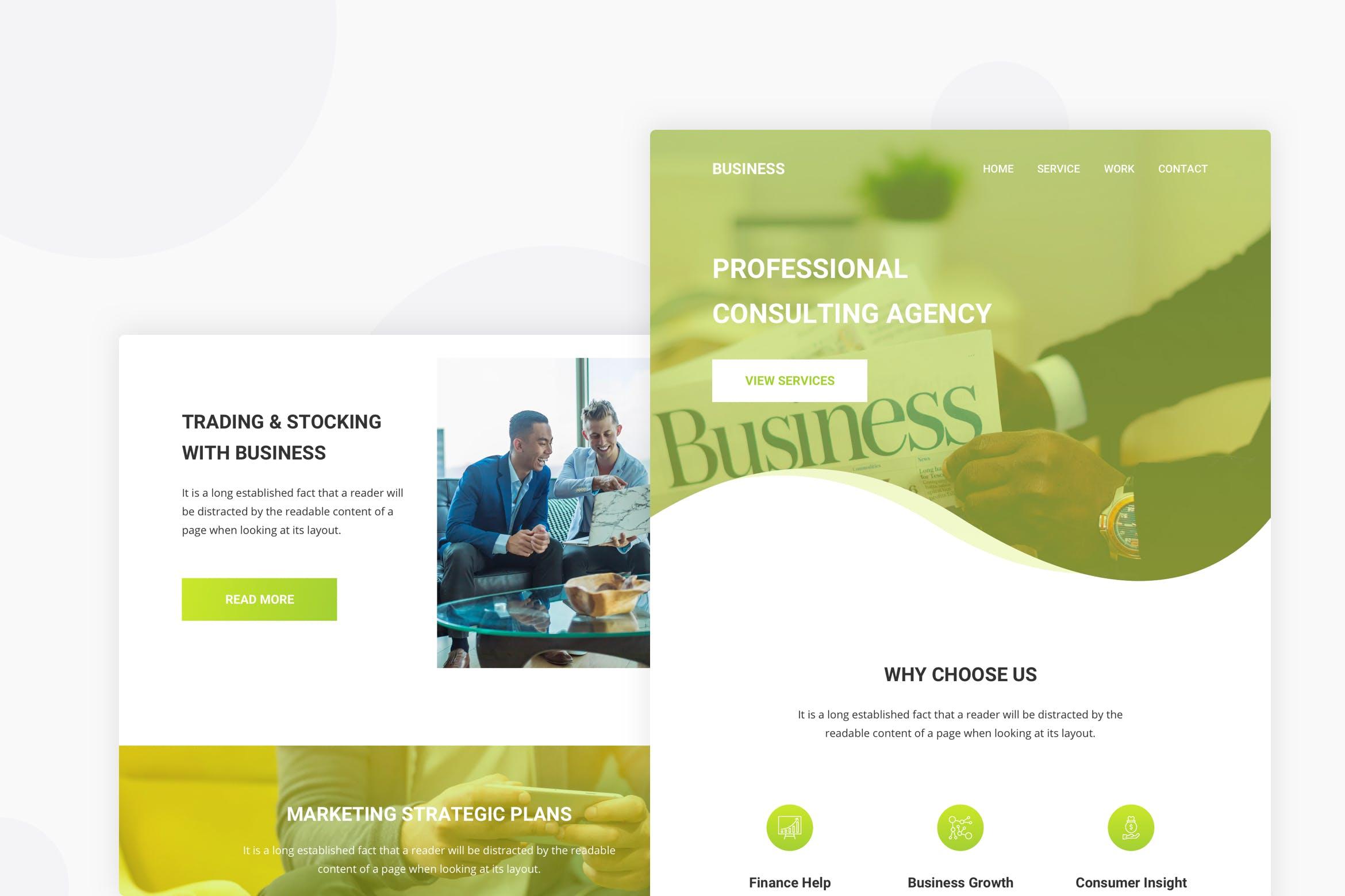 企业咨询主题EDM推广邮件模板 Business Consulting – Email Newsletter