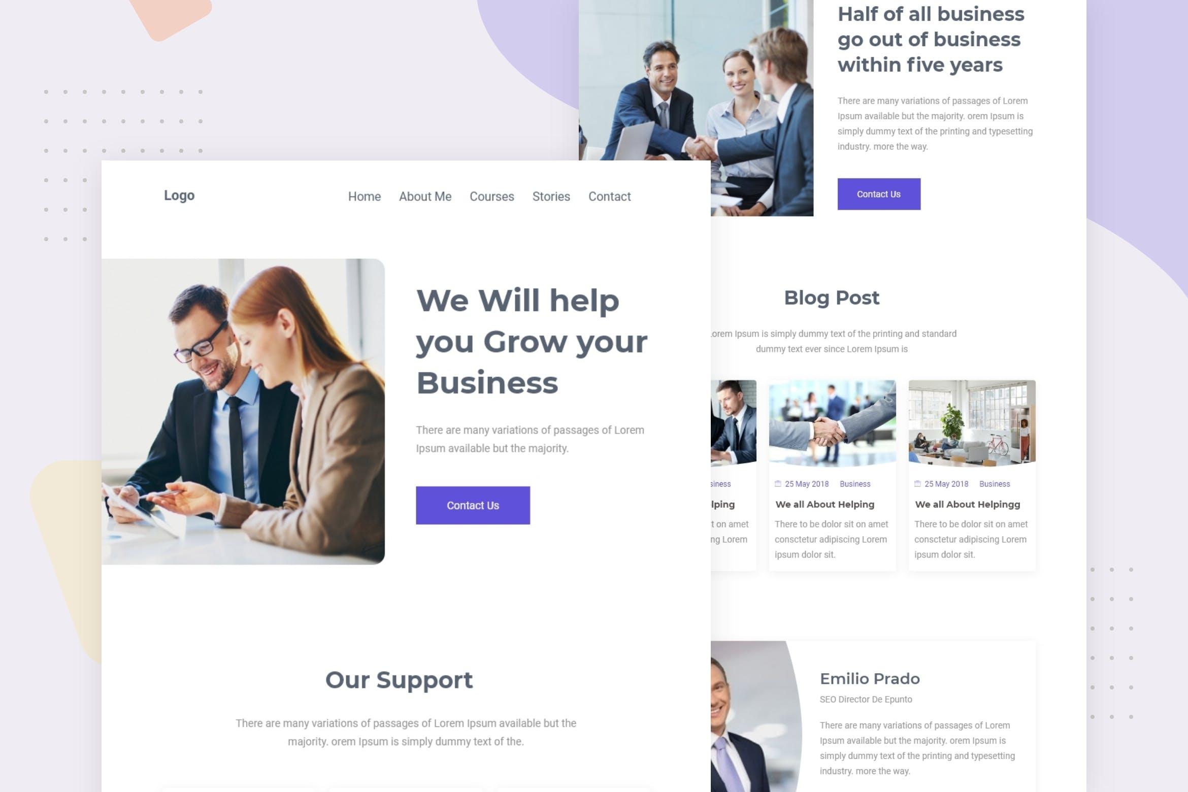 商业金融主题EDM推广邮件模板 Business and Finance – Email Newsletter