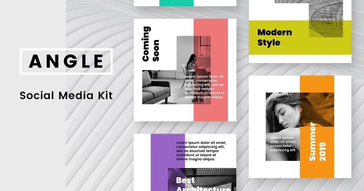 旅行时尚生活方式分享社交媒体素材包 Angle Social Media Kit