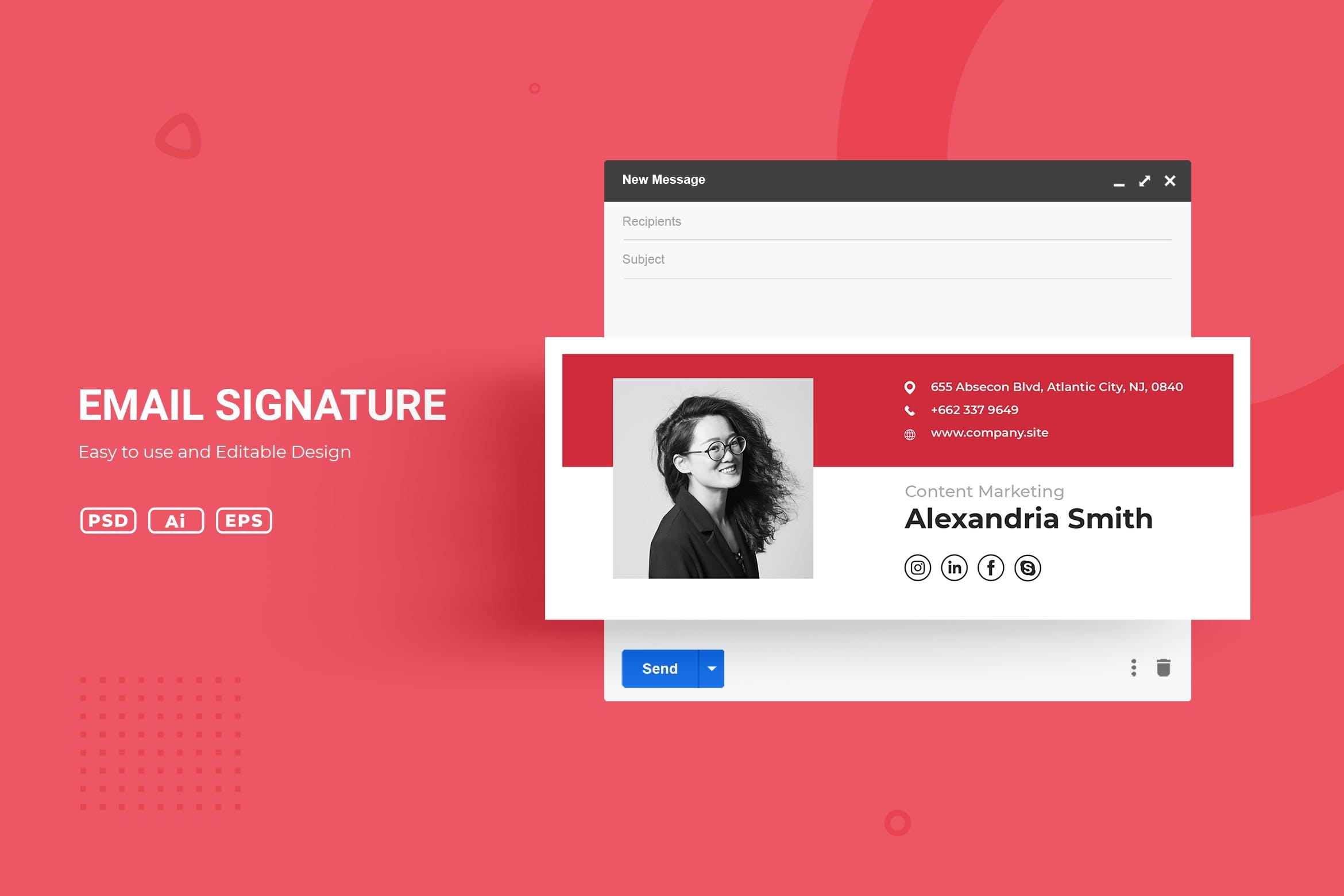 适用于个人&企业的电子邮件签名模板v3.8 ADL Email Siganture v3.8