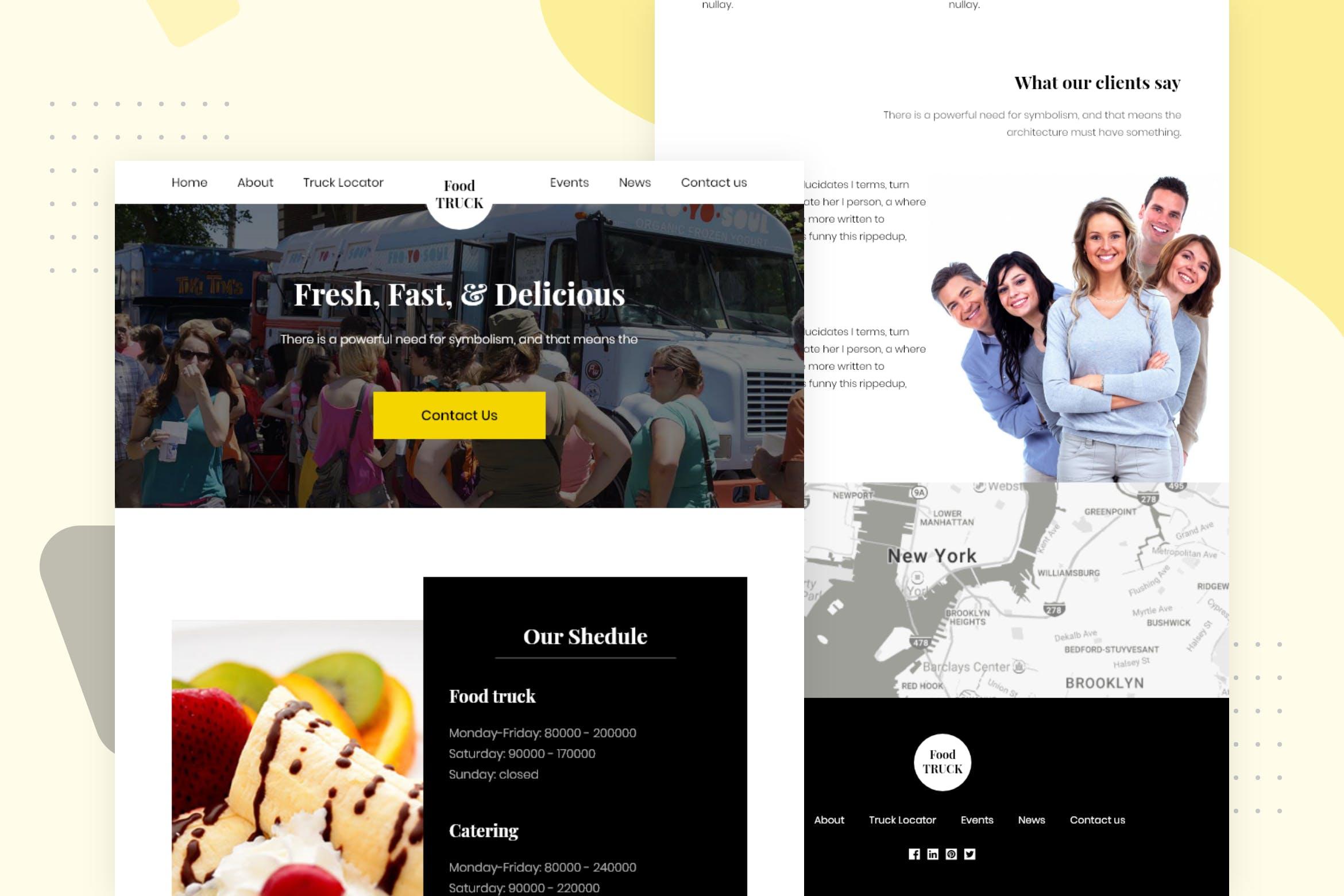 美食餐车主题EDM推广邮件设计模板 Food Trcuk – Email Newsletter