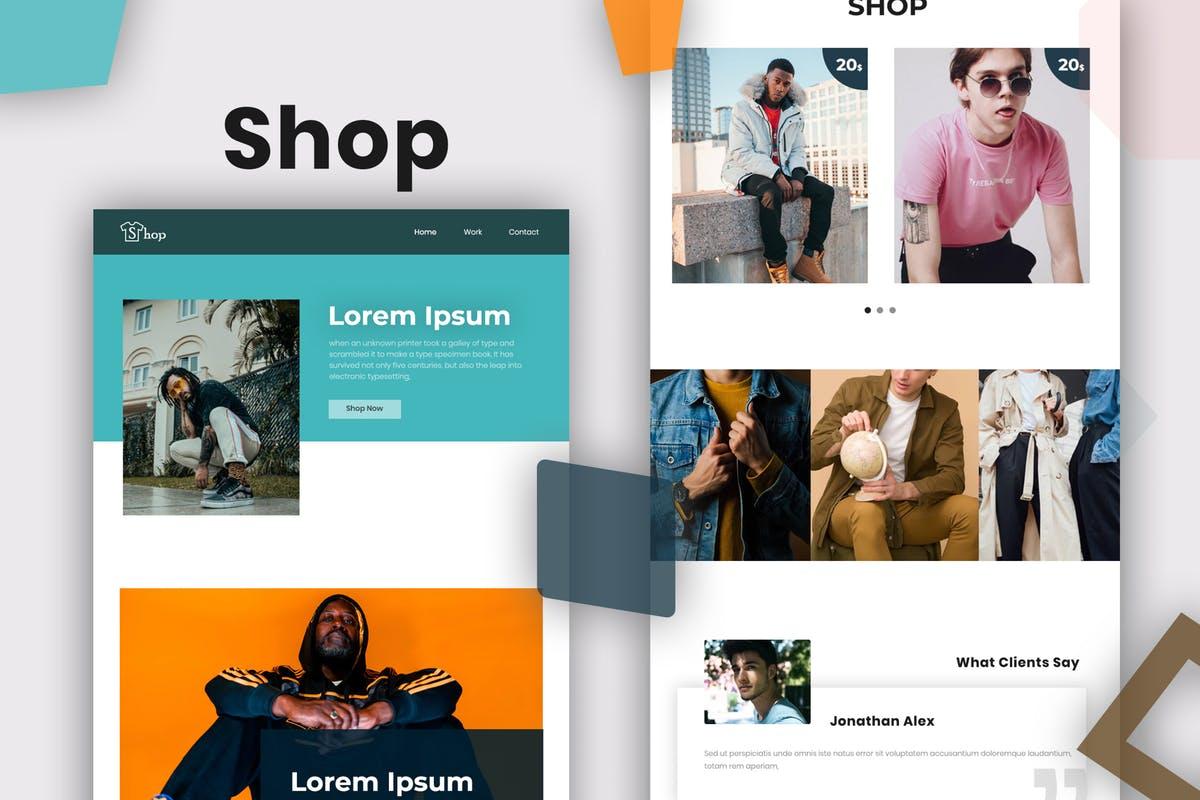 时装商店邮件订阅推广设计模板 shop – Email Newsletter